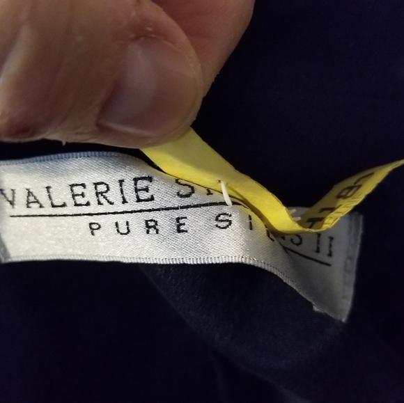 100% silk navy work suit professional workwear plus size style sz 16W - Picture 8 of 9